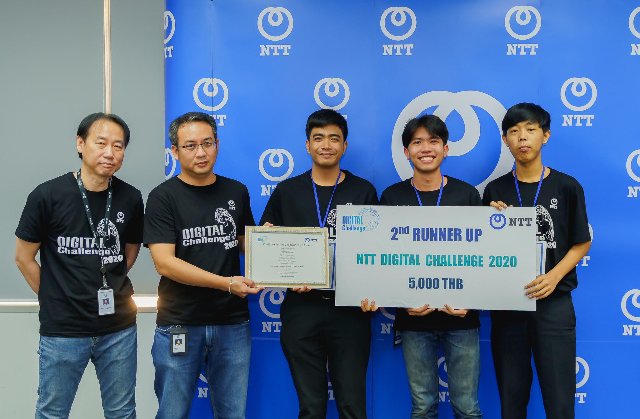 เด็กไอทีคว้ารางวัลรองชนะเลิศอันดับ 2 จากการแข่งขัน NTT Digital Challenge 2020