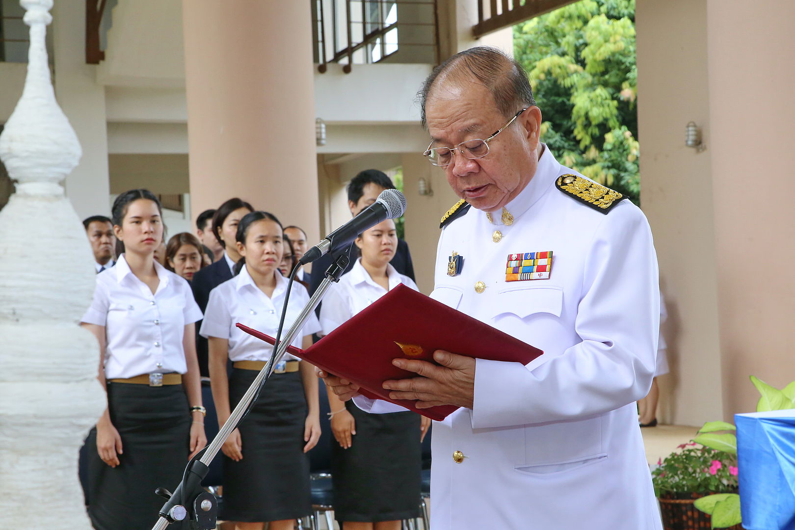 มฟล. จัดพิธีถวายพระพรชัยมงคล เนื่องในโอกาสวันเฉลิมพระชนมพรรษา สมเด็จพระนางเจ้าสิริกิติ์ พระบรมราชินีนาถ ในรัชกาลที่ 9 